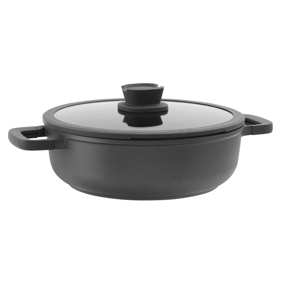 Stone+ tarttumaton kaksikahvainen kannellinen paistokasari 28 cm