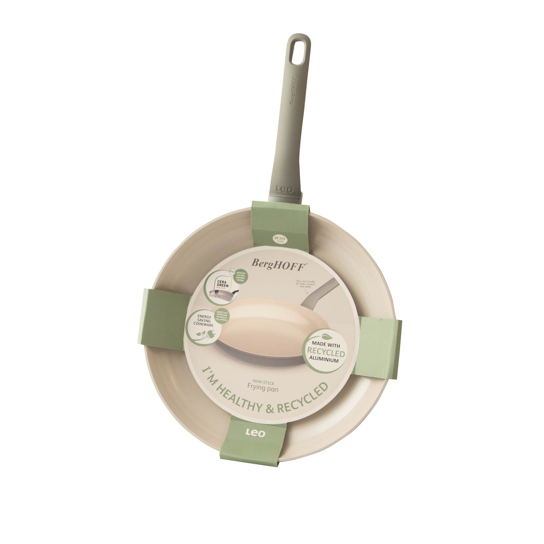 BergHOFF 30cm Frying Pan - Balance Moonmist Large Non-Stick Pan with Soft-Touch Handle