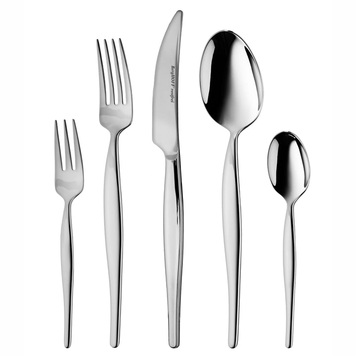 BergHOFF 72-Piece Flatware Set - Finesse Collection for Luxurious Dining with Graceful Silhouette