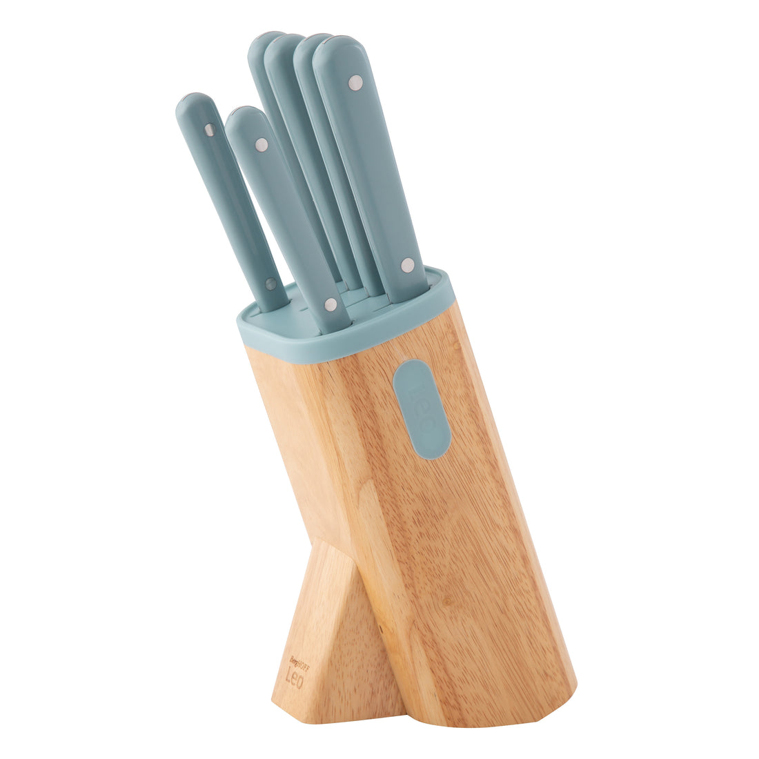 BergHOFF 7-Piece Knife Block Set - Glints Slate with Magnetic Knife Block and Soft-Touch Handles