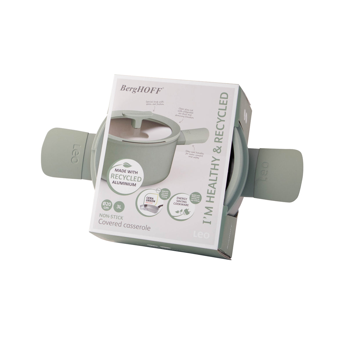 Balance tarttumaton kannellinen pata 20 cm, Sage – 3