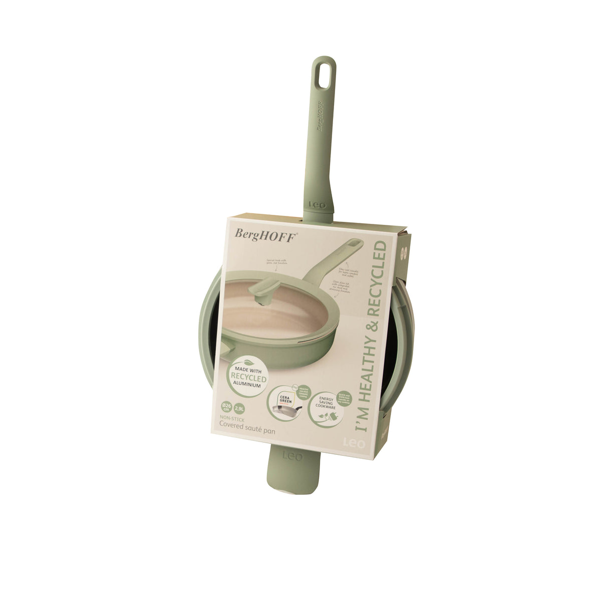 Balance tarttumaton kannellinen paistokasari 26 cm, Sage – 3