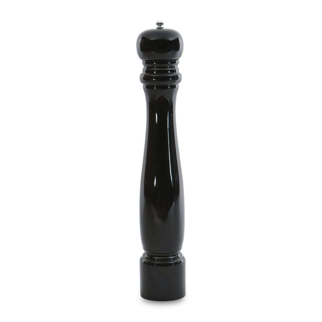 BergHOFF 42cm Pepper Mill - Glossy Black Wooden Body with Adjustable Ceramic Grinder