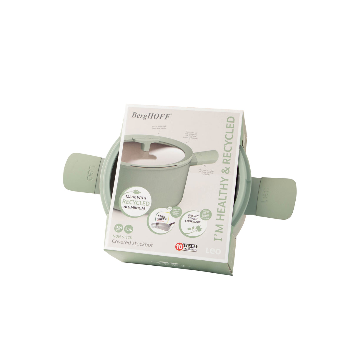 Balance tarttumaton kannellinen kattila 24 × 14 cm, Sage – 3