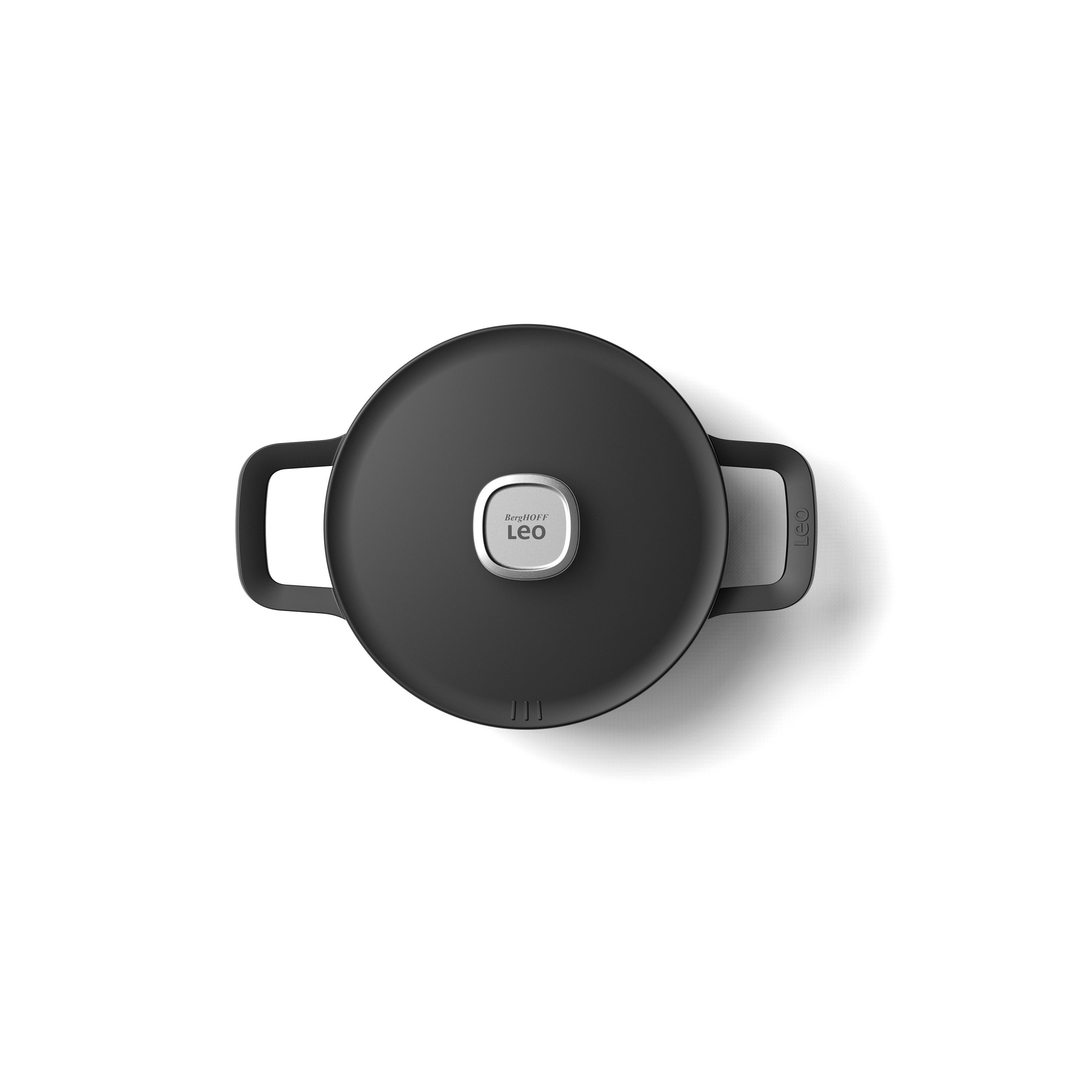 BergHOFF 20cm Casserole – Phantom Series with Silicone Sleeves &amp; Integrated Straining Glass Lid