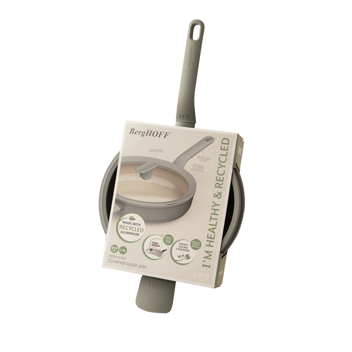 Balance tarttumaton kannellinen paistokasari 26 cm, Moonmist – 3