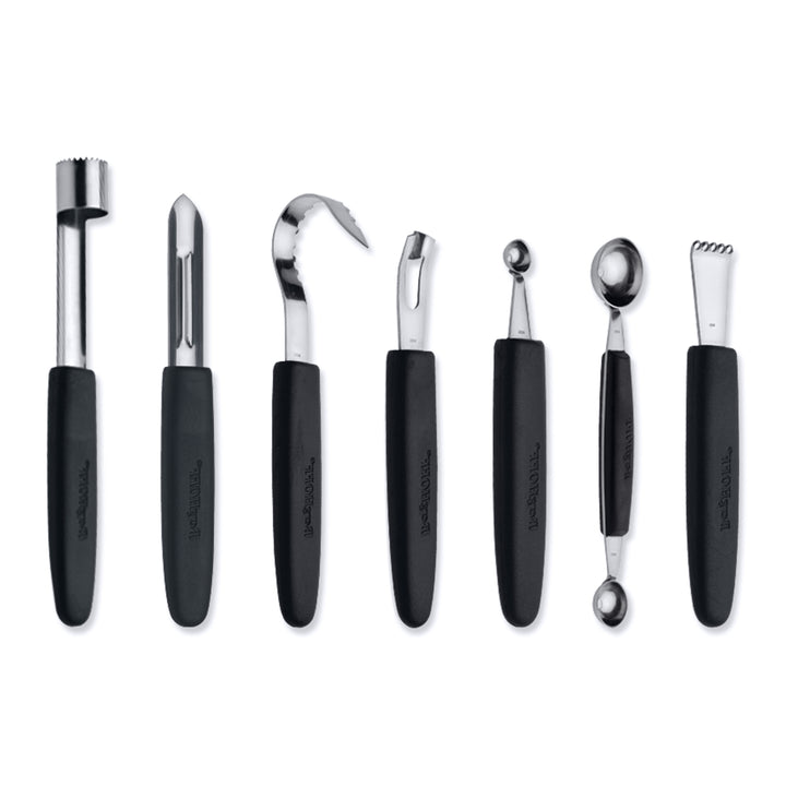 BergHOFF 8-pc Garnishing Set - Stainless Steel Tools in Folding Nylon Bag for Decorative Prep