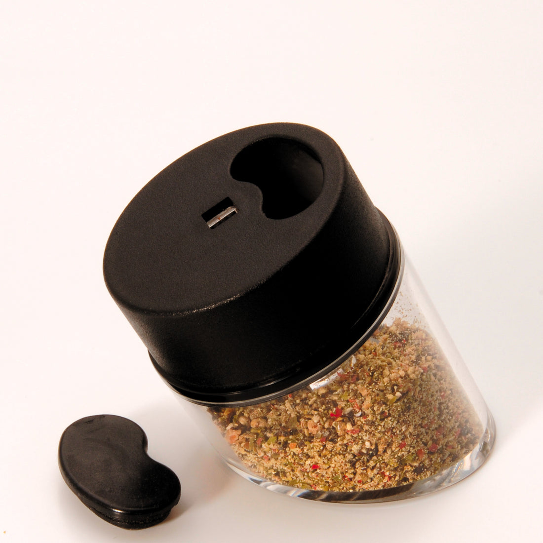 BergHOFF 2-in-1 Pepper Mill &amp; Salt Shaker – Space-Saving Grinder with Adjustable Ceramic Mechanism