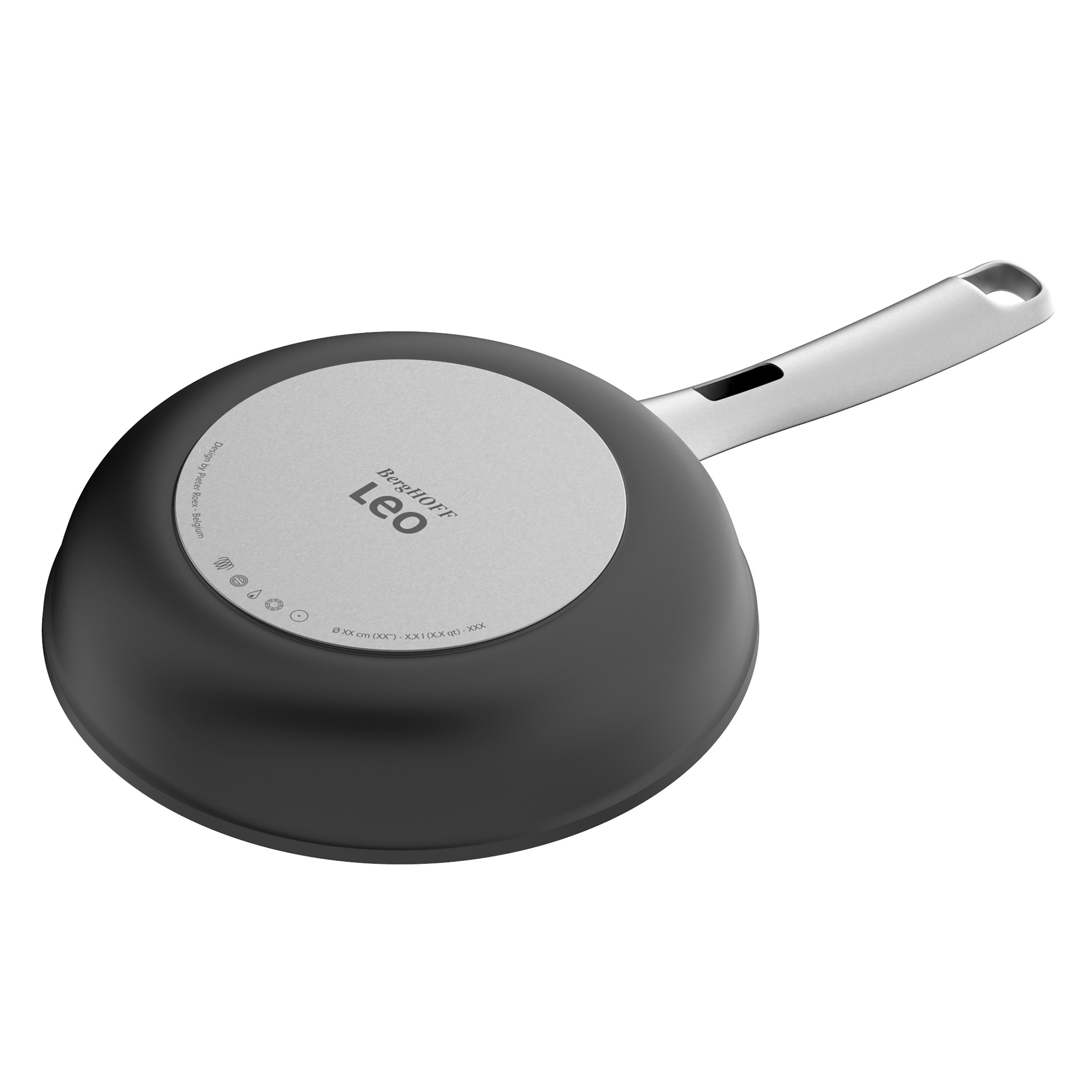 BergHOFF 28cm Frying Pan - Phantom Series Recycled Aluminum with Easy Food Release and Removable Handle