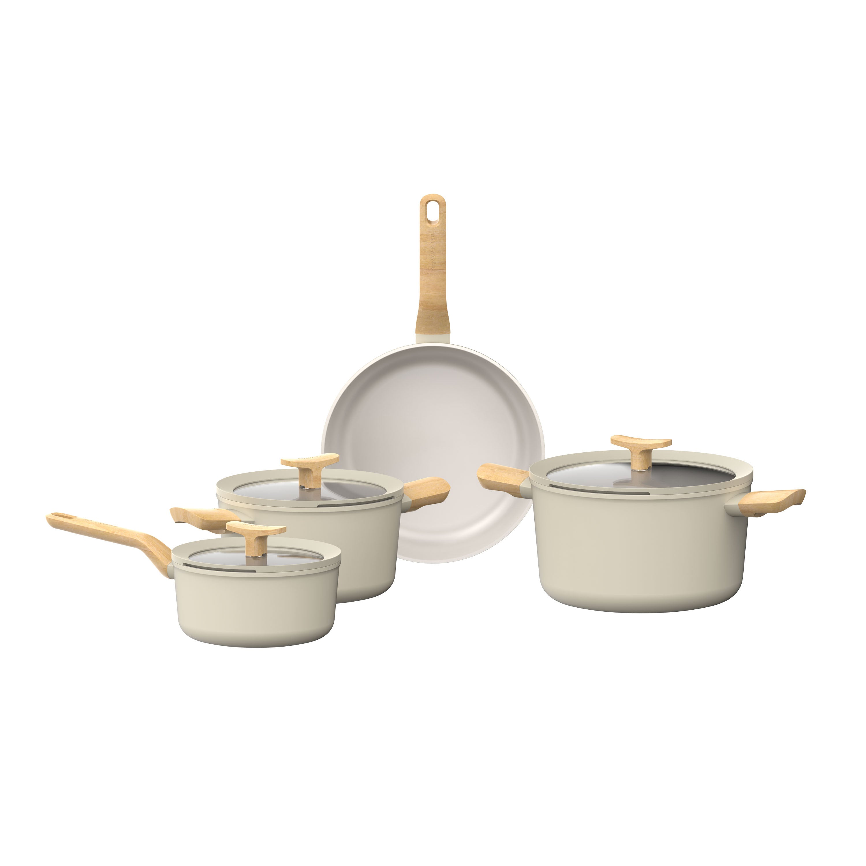 Balance Non-Stick Cookware Set, Cream