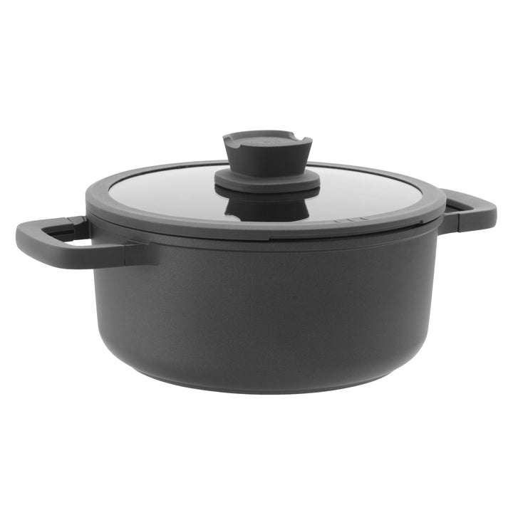 BergHOFF 24cm Covered Stockpot – Stone+ Series with CeraGreen Coating and Spoon Rest Lid
